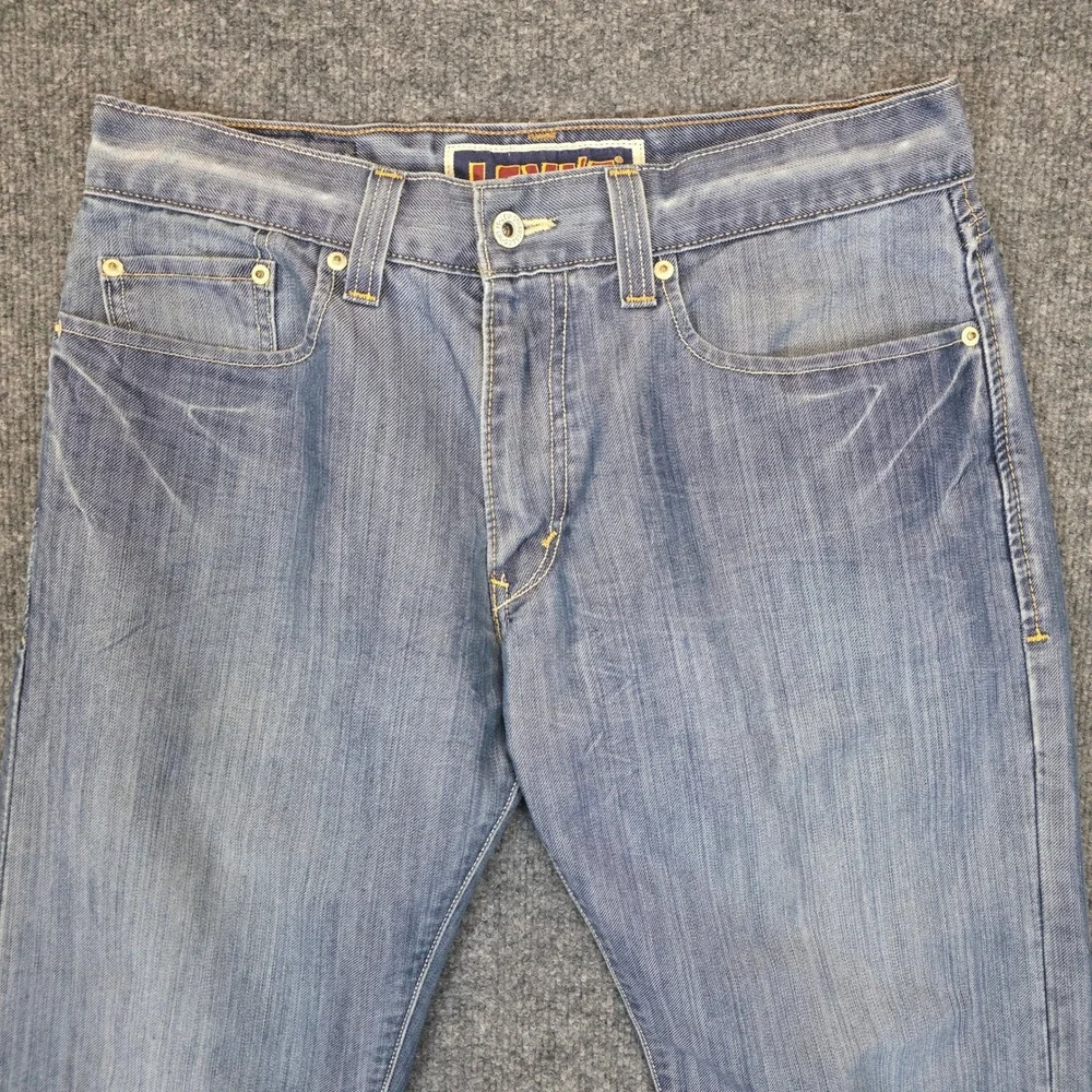 VTG Levis 527 Jeans Mens 32x32 Blue Denim Low Boot Cut  Flap Pocket Grunge Y2K